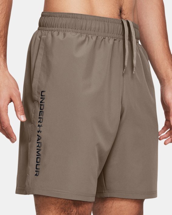 Men's UA Tech™ Woven Wordmark Shorts in Brown image number 3
